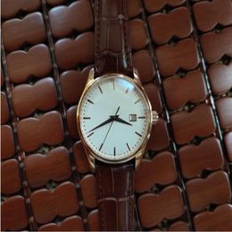 2 style fashion wristwatch Men woman watch rose gold 39mm automatic movement 5227r001 calatrava black leather strap 246q