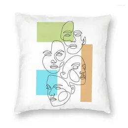 Pillow Abstract Art Square Cover Home Decor Minimalist Emotions S Throw For Sofa And Bedroom Double-sided Printing