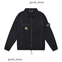 stone jacket Outerwear Designer Badges Zipper Shirt Jacket Style Spring Autumn Mens Top Oxford Breathable Portable High Street Clothing Jacke stone hoodie 697