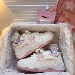 2024 Pink White Cute Women Sneakers Elegant bequeme atmungsaktive Sportschuhe Original Plattform Sport Damen Schuhe Neu