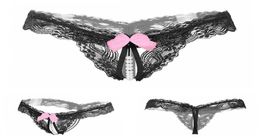 Women Sexy Lingerie Erotic Panties Open Crotch Porn Lace Transparent Underwear Crotchless Underpants Sex Thongs Women039s3330944