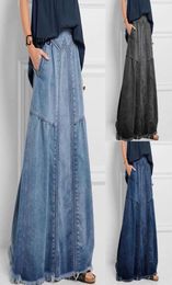 Skirts Denim Jeans Women Long Skirt Stretch Vintage Loose Slim Fit Blue Club Streetwear Cotton Sexy Harajuku Plus Size5968745