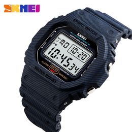 SKMEI Outdoor Sport Watch Men Digital Watch 5Bar Waterproof Alarm Clock Cowboy Military Fashion Watches relogio masculino 1471 292q
