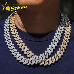 Wholesale Price Hip Hop Chain Gold Plated 3Rows 19Mm Width Brass Cubic Zircon Cuban Link Chains