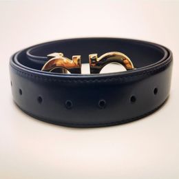 2022 M Luxury designer Belt G Buckle Fashion Genuine Leather Women Belts For men Letter Double Big gold classical 240W