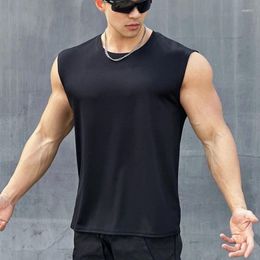 Men's Tank Tops Plain Gym Clothing Mesh Summer Casual Fitness Sleeveless T Shirt Workout Mens Bodybuilding Sportswear Muscle Vests