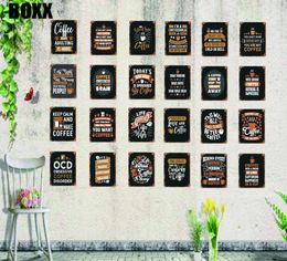 Coffee sign Shabby Chic Vintage Style Kitchen Sign Retro Bar Cafe Shop Home Metal Wall Art Decor 30X20CM2136520