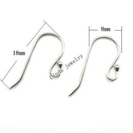 10pairs lot 925 Sterling Silver Earring Hooks Finding For DIY Craft Fashion Jewelry Gift 18mm W045 237N