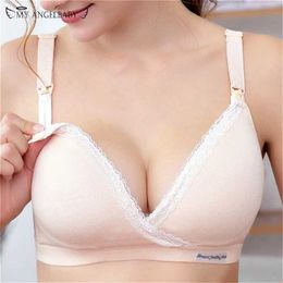 Maternity Intimates Cordless care clothing cotton breast enhancement bra for pregnant women sleep underwear and Soutien Gorge d240527