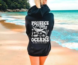 Men's Hoodies Protect Our Oceans Be Kind To The Panet Men Women Summer Oversized Trendy Preppy Aesthetic Gifts Casual Sweatshirts