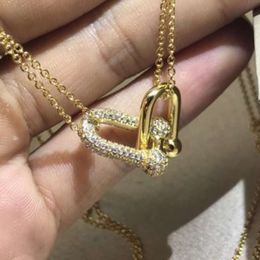 Designer Jewelry Woman Tiffanyjewelry Heart Necklace Cross Border T Home Precision High Quality Necklacetiffanyjewelry Gold Necklace Tiffanyjewelry 607