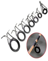 7pcs mixed size fishing top rings rod pole repair kit line guides eyes sets298W7936046