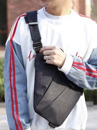 Outdoor Bags Mens Fashion Chest Bag Small Waist Large Capacity Simple Sling Anti Theft Adjustable Strap Ergonomic Pack