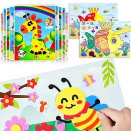 3D Puzzles Sorting Nesting Stacking toys 5-20Pcs New 3D EVA foam Sticker Puzzle Game DIY Cartoon Animal Learning Education Toy Childrens Multi mode Style WX5.26