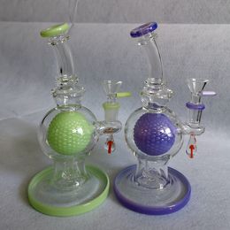 7.8Inch Hookahs Showerhead Percolator Ball Shape Heady Water Pipe 14mm Female Joint Glass Bong with Glass Bowl XL-1971