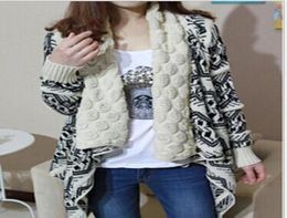2015 winter trend jacquard knit stole Cardigan Knitting Coat lady coat Cape Poncho shawl wraps Sweater 36132156990