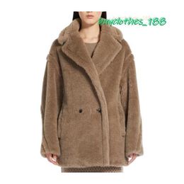 High Quality Trench Coat Maxmara Designer Coat Women's Fashion Coat Wool Blend Italian Clothing Brand Top Factory Technology 4FN5