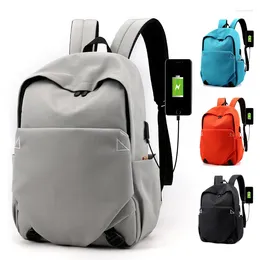 Backpack Oxford Cloth Male USB Rechargeable Splash-proof Computer Bag Large Capacity Female Student