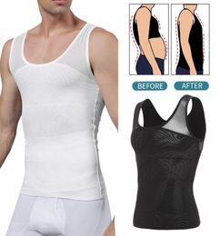Men039s Body Shapers Mens Waist Trainer Belt Fitness Tops Shaper Tummy Slimming Sheath Abdomen Shapewear Compression Shirts Gyn9294838
