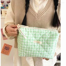 Cosmetic Bags Korean Quilted Makeup Bag Large Capacity Storage Women Zipper Beauty Pouch Necesserie Organiser Clutches