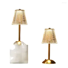 Table Lamps LED Crystal Lamp Romantic Atmosphere Light Touch Dimming Night 2000mAh USB Eye-Protection Reading Bedroom