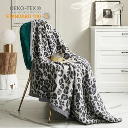 Blankets Plush Blanket Soft Warm Elegant Leopard Print Throw Decor For Drop Gift Winter Couch Cover Bed Sofa Bedspread