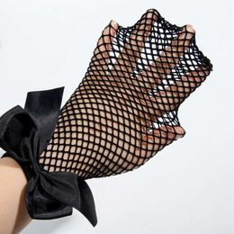 Breathable White knot Fishnet Socks.Sexy Hollow out Mesh Nets Socks Ladies Girl's Lolita Style Bow