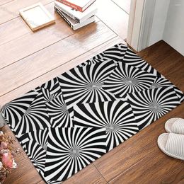 Carpets 3D Three Dimensional Bathroom Mat Curved Lined Pattern Doormat Kitchen Carpet Balcony Rug Home Decor