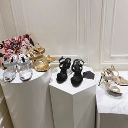 Slingback con fibbia in metallo in pelle di lusso Slingback alti tacchi da donna sandali da donna scarpa da sposa scarpe classiche scarpe dimensioni 34-43