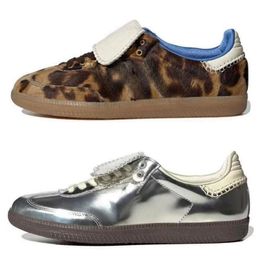 2024 Designer Leopard Stampa Wales Bonner Men Donne Sneaker Casual Sneaker Scarpe Vintage Trainer non slittata Suota Classica Classica Black White Size 36-45