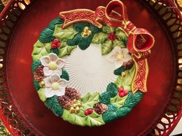 Plates Handmade Bow Ceramic Candy Plate Wedding Cake Christmas Decoration Hanging Home