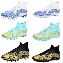 Men Women Professional Soccer Shoes Long Spikes Ankle Training Football Boots Indoor Grass Training Match Ultra-light Wholesale
