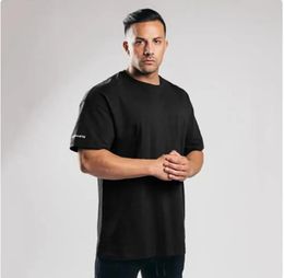 ALPHALETE Mens Muscle T Shirt Bodybuilding Fitness Men Tops Singlets Plus Big Size Tshirt Fashion Brand Loose Short Sleeve Top 240527