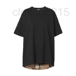 Designer Fashion Womens T Shirt Classic Trendy Macarons Wave Tees Casual Summer Lattice Letters Plaid Short Sleeve Women Shirts Black White Tops Asian Size S-XL