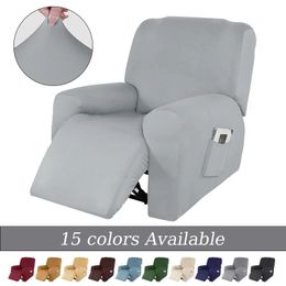 Recliner Sofa Cover 1 Seater Stretch Single Armchair Relax Slipcover NonSlip Chair Protector For Living Room Washable 1Set 240527