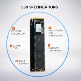 KingSpec M.2 SSD PCIe 3*4 NVME 128GB 256GB 512GB 1TB SSD Solid State Drive 2242 2280 Internal Hard Disc HDD For Laptop Desktop