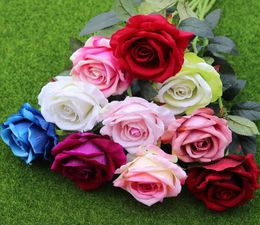 11pcslot Decor Rose Artificial Flowers Silk Flowers Floral Latex Real Touch Rose Wedding Bouquet Home Party Design Flowers6097287