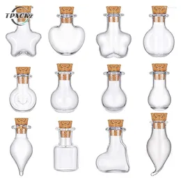 Storage Bottles 10pcs/set Glass Miniature Bottle Mini Cork Vials DIY Wishing Drifting Wedding Party Decor Jars
