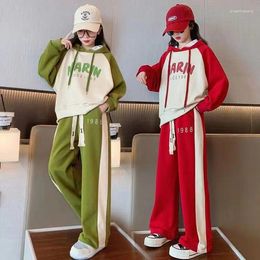 Clothing Sets Girls 2024 Autumn Spring Fashion Long Sleeve Hoodie Pants 2pcs Suits 5-14 Years Teeange Casual Outifts Children Set