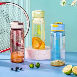 Water Bottles Large-capacity Portable High Temperature Resistance Plastic Tea Strainer Cup Transparent Mugs Gym