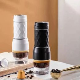 Hand Pressure Manual Mini Espresso Capsule Coffee Machine Cup Portable Espresso Mini Coffee Maker For Travel 240517