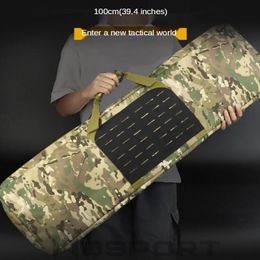 Stuff Sacks 100cm Rifle Bag Soft Outdoor Tactical Carbine Cases Padded Gun Case With Adjustable Sling Multiple Pouches 2695