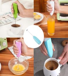 Mini Electric Coffee Blender Handheld Eggbeater Bubble Drink Stir Bar Creative Electric Coffee Mixer Milk Whisk 6 Colors1677506