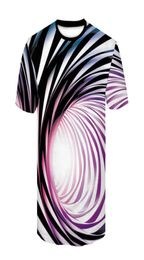 QNPQYX Funny 3D T Shirt Men Unique Swirl Print Vertigo Shirt Cool Fashion Tees Shirts Hip Hop Short Sleeve2370719