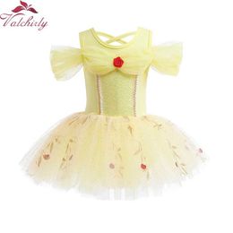 Dancewear Golden Kids Ballerina Dancewear Children Ballet Dress Princess Style for Toddler Party Dress Y240524