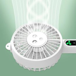 USB Air Cooling Fan Phone Holder 5V 4W Water Misting Fan 3-Gears Wind 5000mAh Removable Base with Water Tank for Outdoor Travel