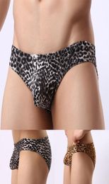 Underpants Men Sexy Underwear Briefs Bikini Low Rise Smooth Pouch Leopard Print Convex Panties Mini LingerieUnderpants4247289