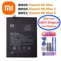 2024 Years Xiao mi BM49 BM50 BM51 100% Original Battery For Xiaomi Mi Max 2 3 Max2 Max3 Mobile Phone Replacement Battery Bateria