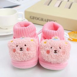 Boots Born Baby Girls Boys Snow Winter Leather Infant Soft Bottom Shoes Warm 0-18M