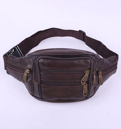 Fashion Men Vintage Leather Waist Bag Cell Phone Holder Belt Fanny Pack Purse Wallet Bags8410249